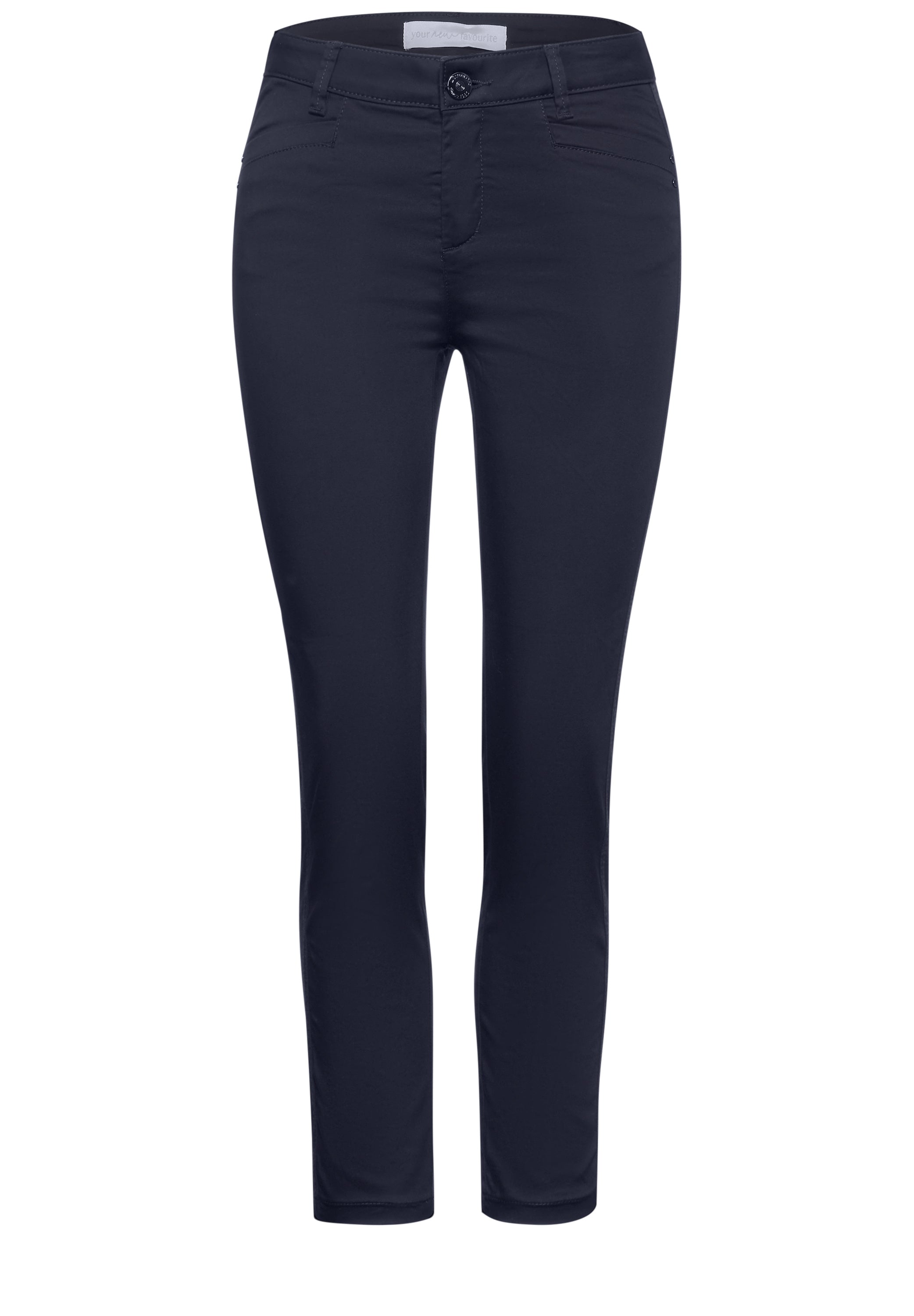 Street One Damen 7/8 Satin Hose Yulius Casual Fit Slim Legs