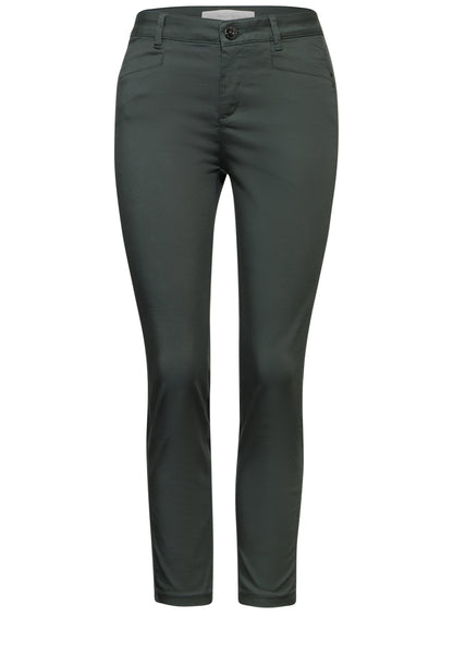 Street One Damen 7/8 Satin Hose Yulius Casual Fit Slim Legs