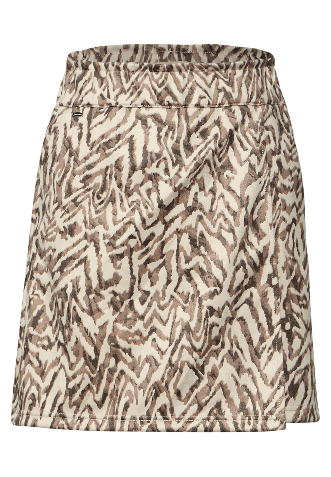 Street One Paperbag Velours-Rock Damen Wickeloptik Elastischer Bund