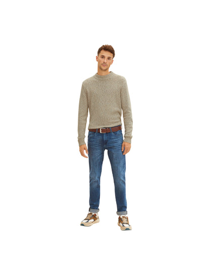 TOM TAILOR Ledergürtel Herren eckige Schnalle Logoprägung