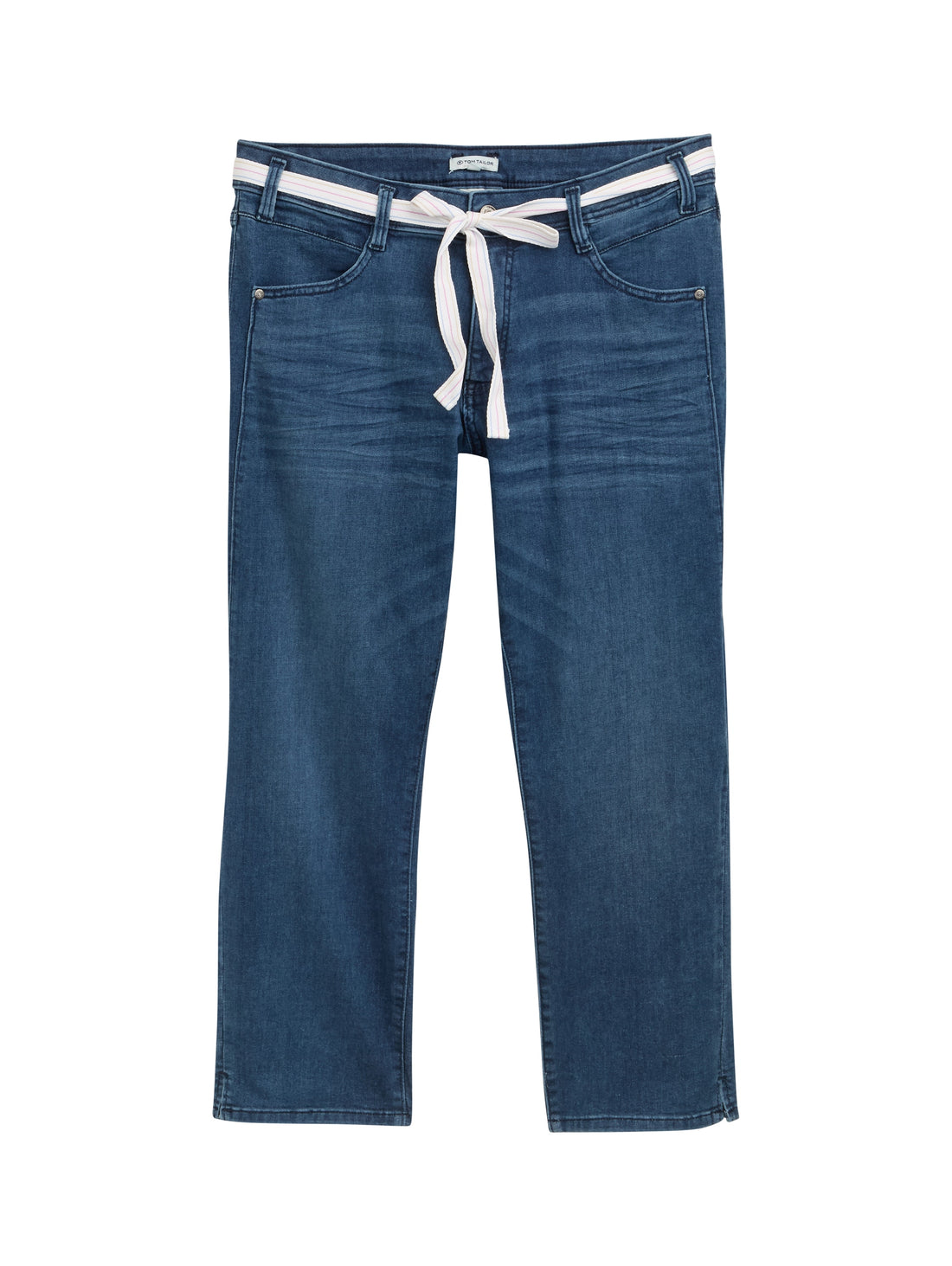 Tom Tailor Denim Cropped Slim Fit Jeanshose Damen rinsed blue denim