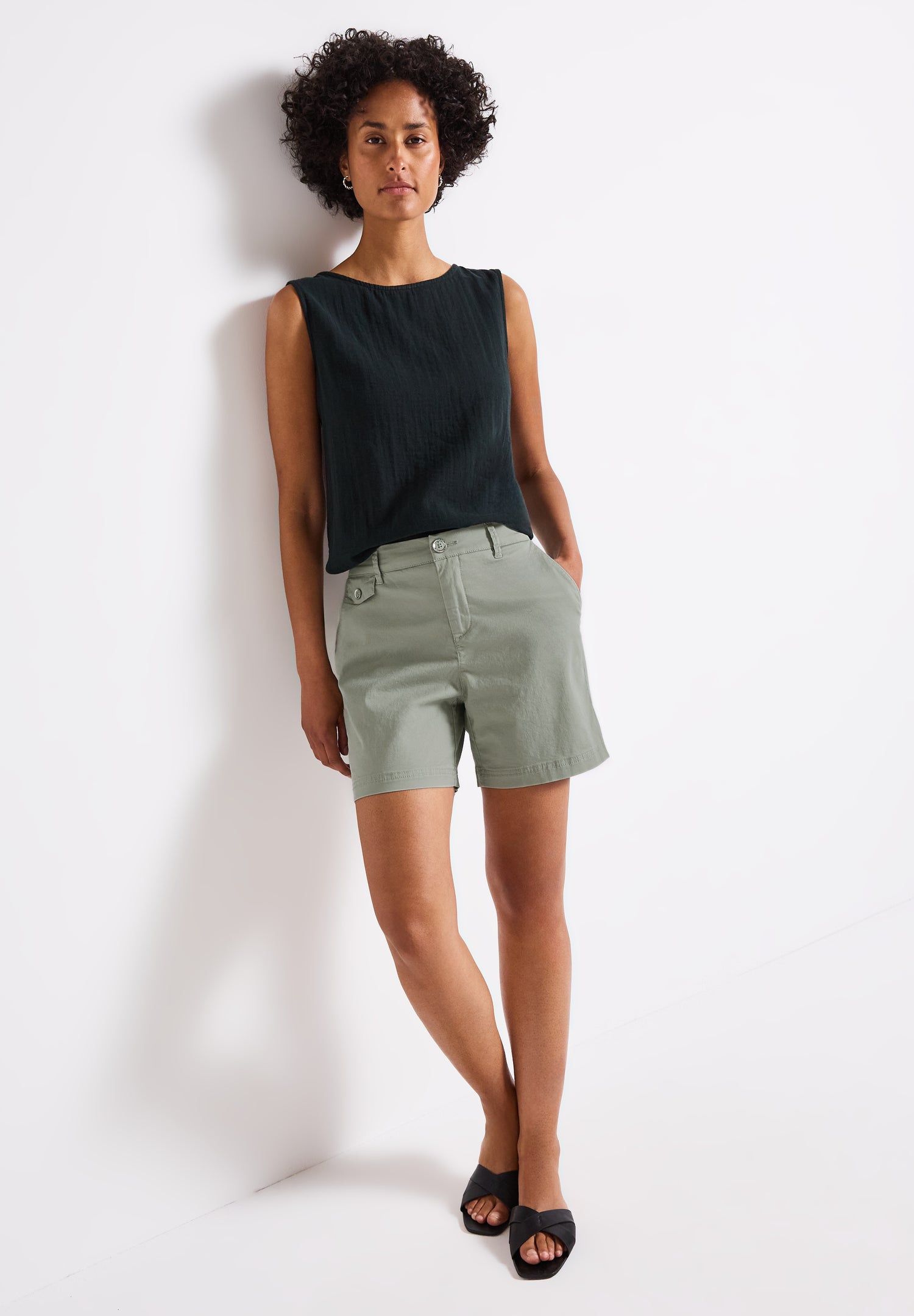 Street One Damen Chino Shorts Casual Fit Baumwollmix
