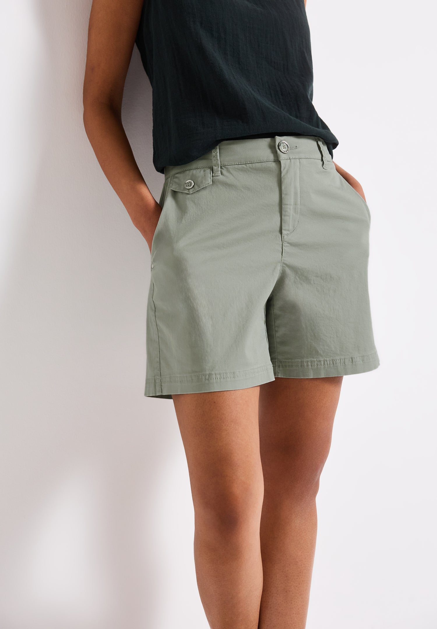 Street One Damen Chino Shorts Casual Fit Baumwollmix