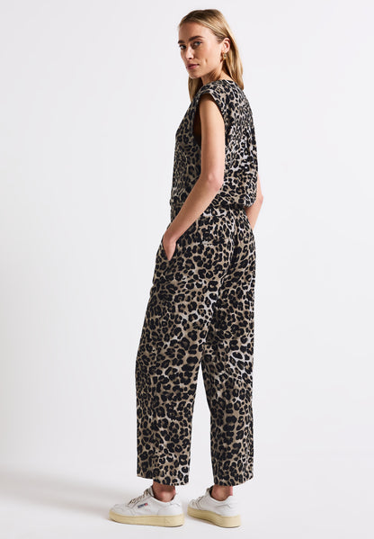 Jumpsuit mit Leo-Muster