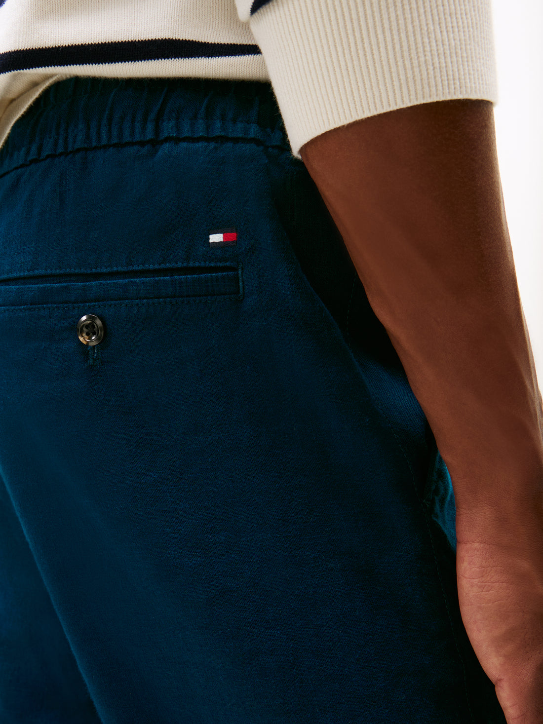 Theur Linen Blend Shorts Herren Beige