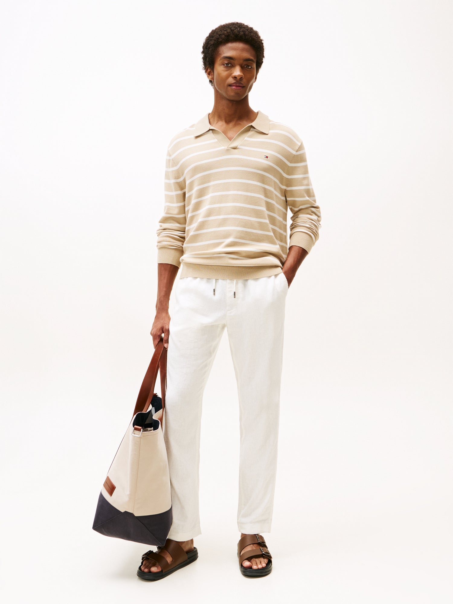 Theur Leinen-Polyester Hemd für Herren Sommermode