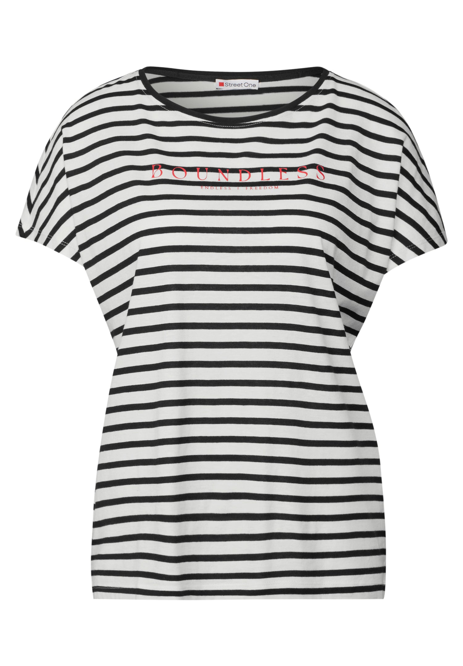 Street One Streifenshirt Damen Entspannte Passform Blau-Weiß