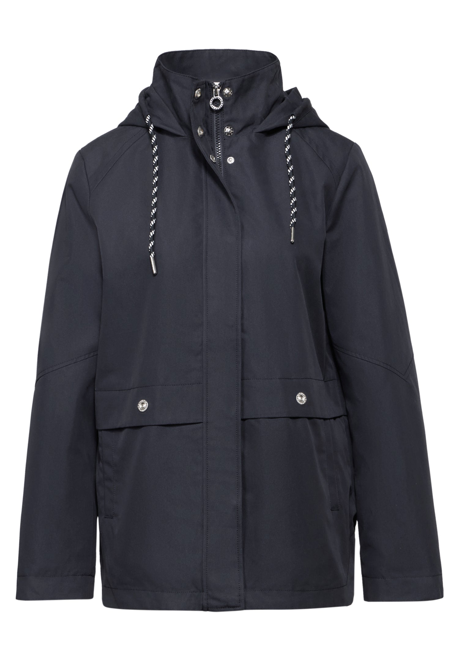 Street One Damen Parka Kapuze Twill Baumwolle Polyester