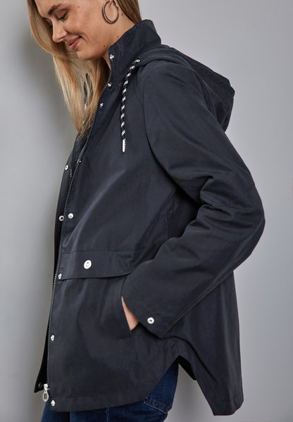Street One Damen Parka Kapuze Twill Baumwolle Polyester