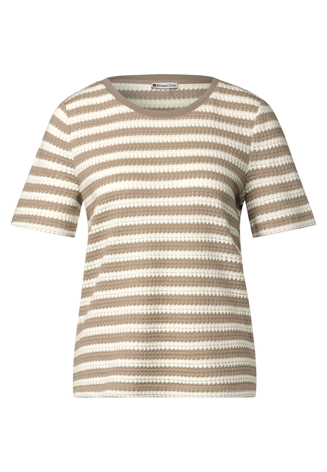 Street One Streifenshirt im Strick-Look Damen Modischer Hingucker