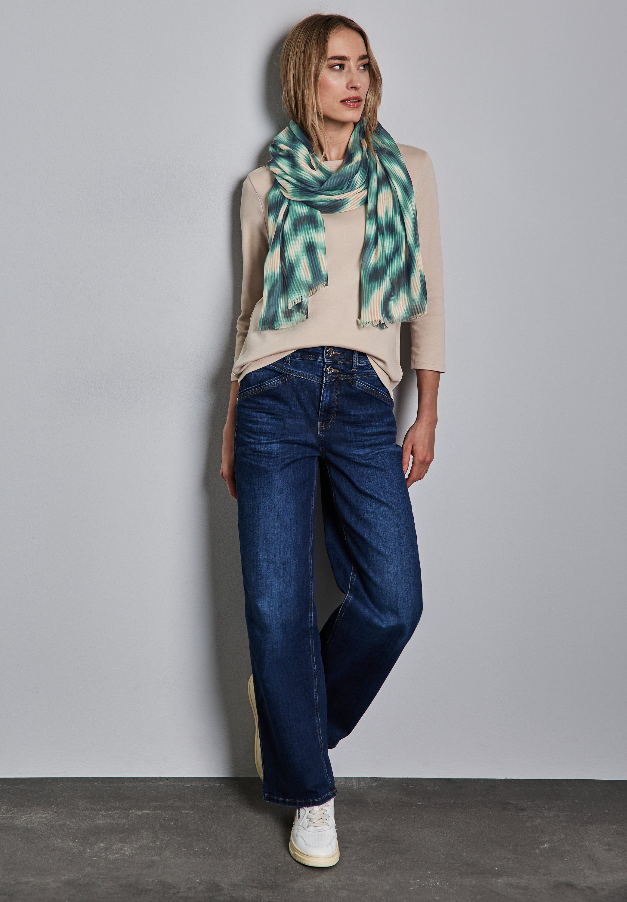 Street One Langer Schal Damen Grafisches Muster