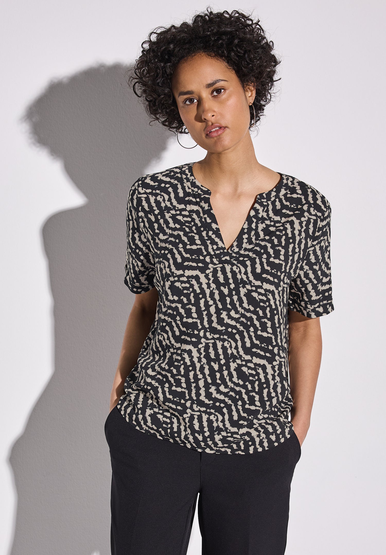 Street One Damenbluse Kurzarm Lässiger Chic