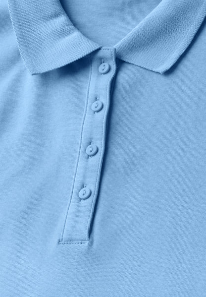 Street One Poloshirt Damen Anschmiegsame Passform Rippstruktur
