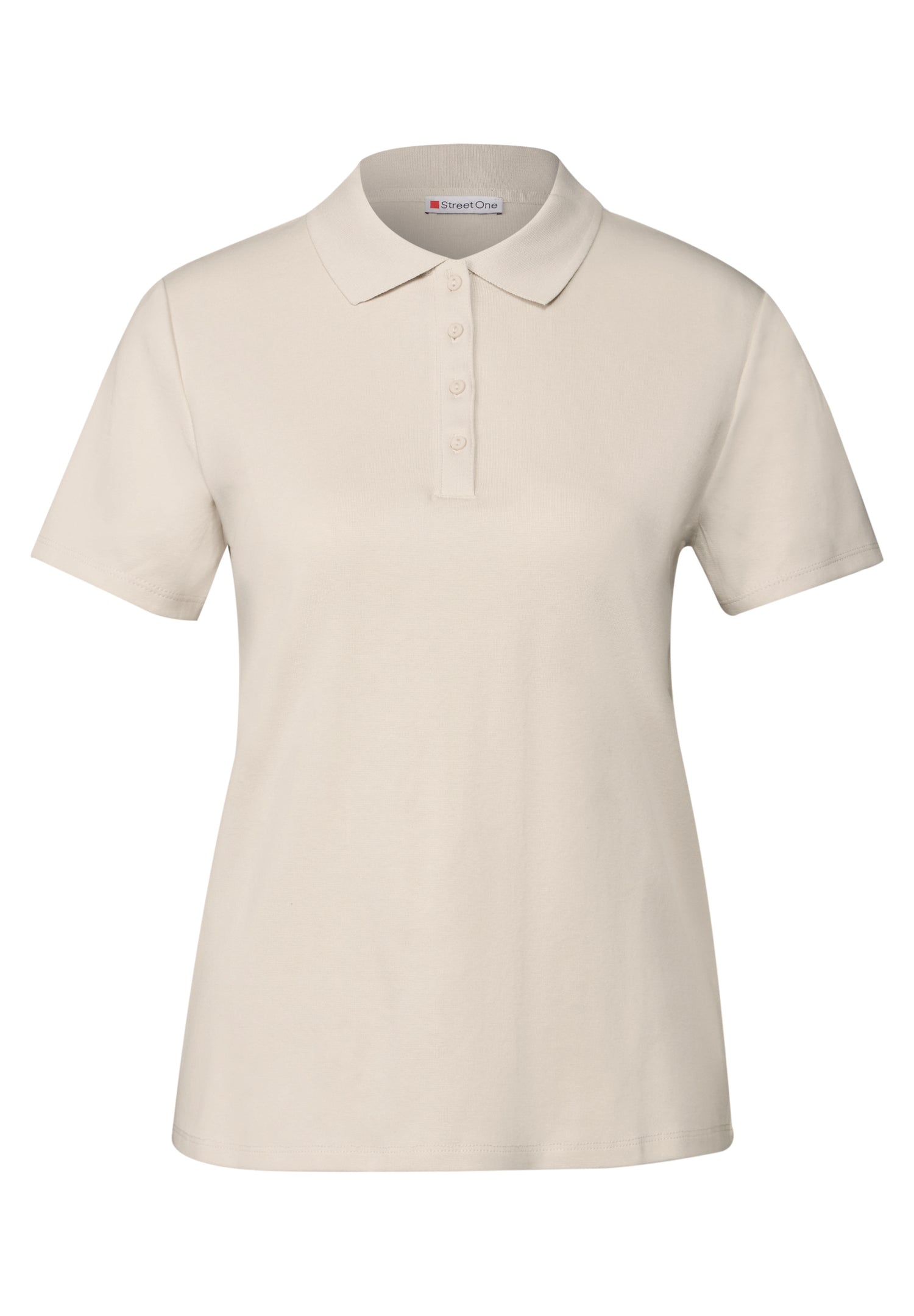 Street One Poloshirt Damen Anschmiegsame Passform Rippstruktur
