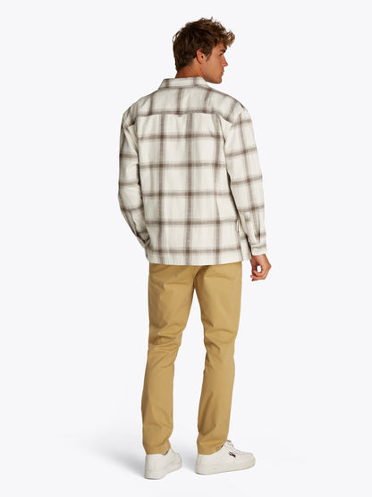 Theur Checked Shirt für Männer in Ancient White - 100% Baumwolle aus Sri Lanka