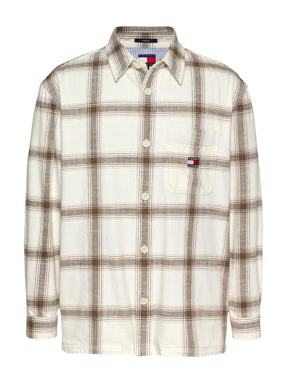 Theur Checked Shirt für Männer in Ancient White - 100% Baumwolle aus Sri Lanka