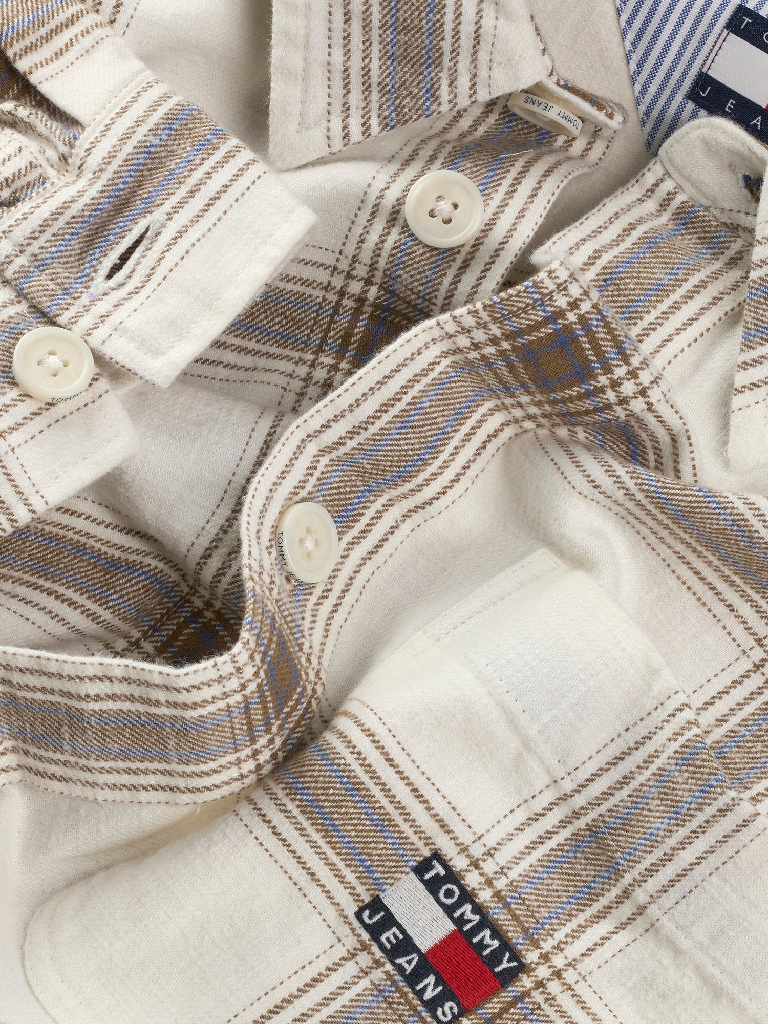Theur Checked Shirt für Männer in Ancient White - 100% Baumwolle aus Sri Lanka