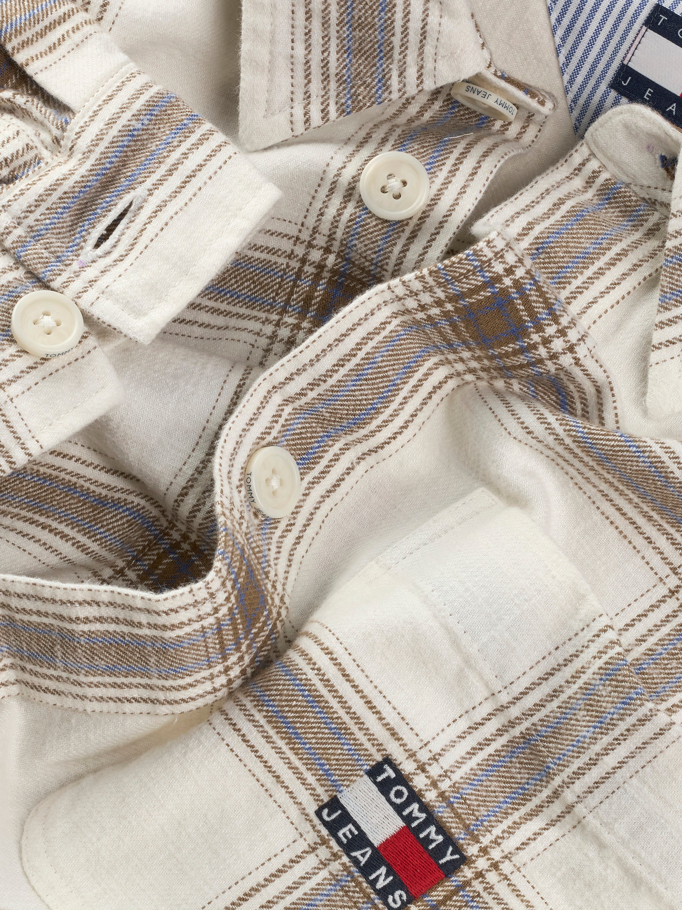 Theur Checked Shirt für Männer in Ancient White - 100% Baumwolle aus Sri Lanka