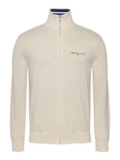 Theur Oatmeal Marl Baumwoll-T-Shirt für erwachsene Männer in Beige