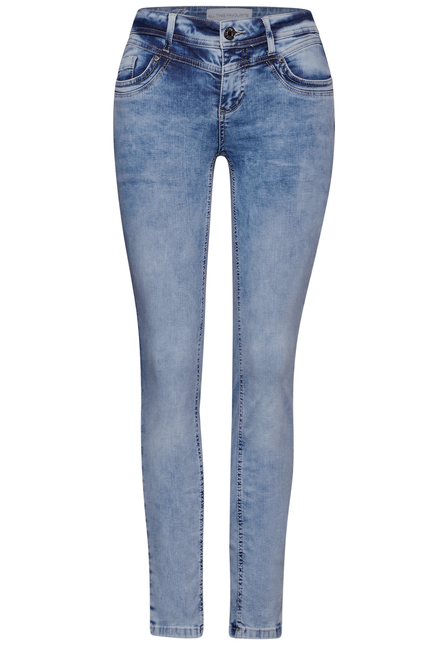 Street One Jeanshose Damen Slim Fit Dunkelblau