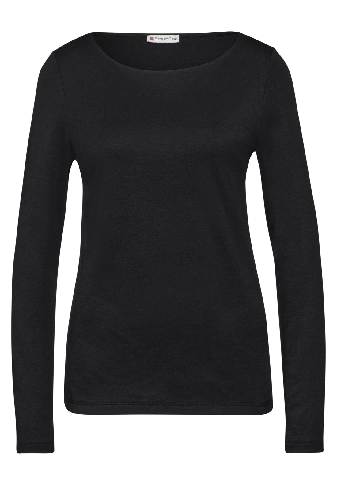 Street One Langarmshirt Damen U-Boot-Ausschnitt Weicher Baumwoll-Modalmix