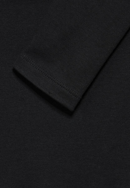Street One Langarmshirt Damen U-Boot-Ausschnitt Weicher Baumwoll-Modalmix