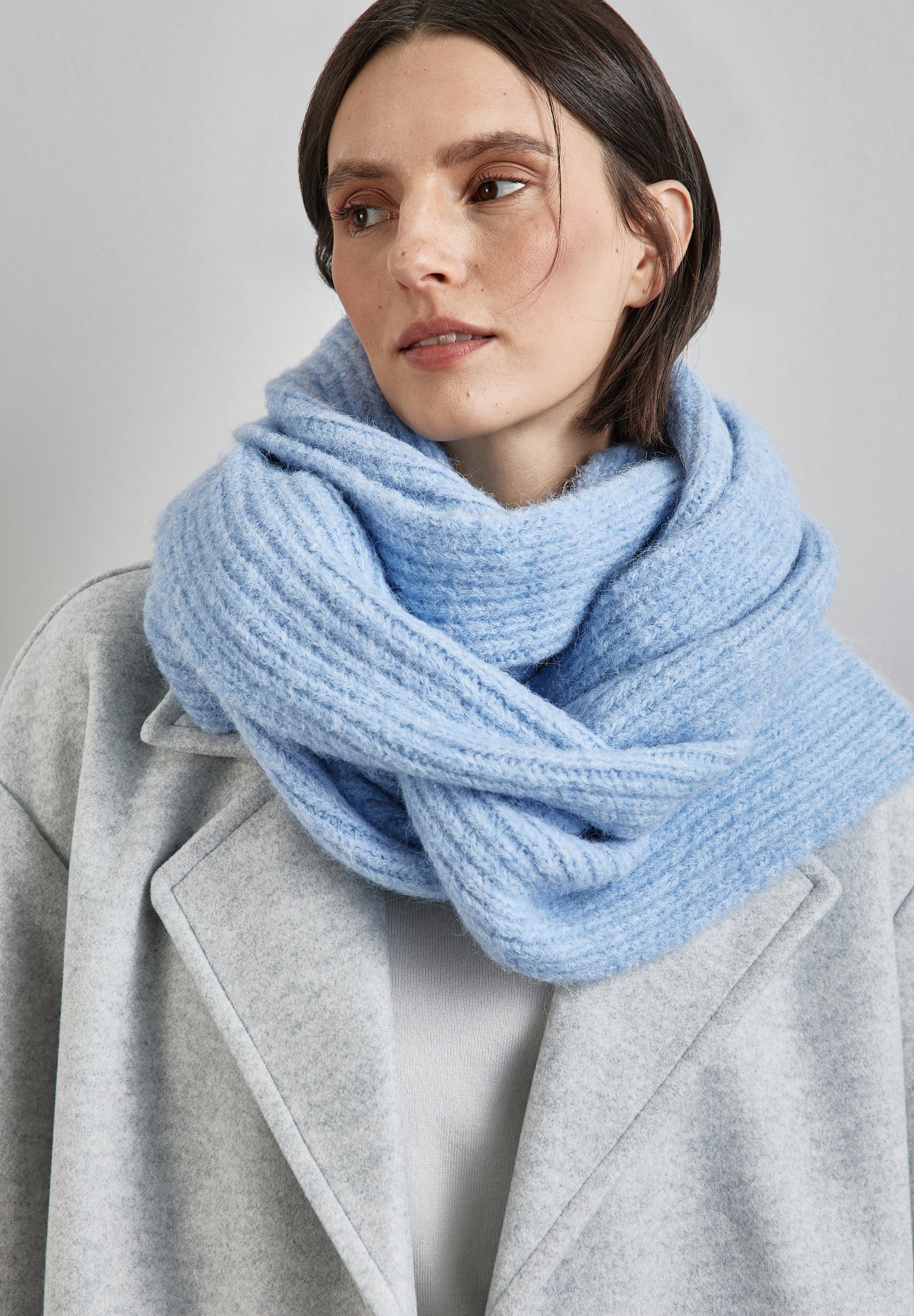 Street One Damen Strickschal Melange-Look Kuschelig