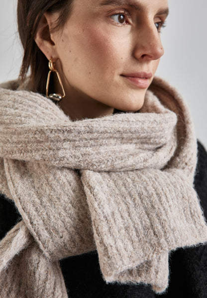 Street One Damen Strickschal Melange-Look Kuschelig