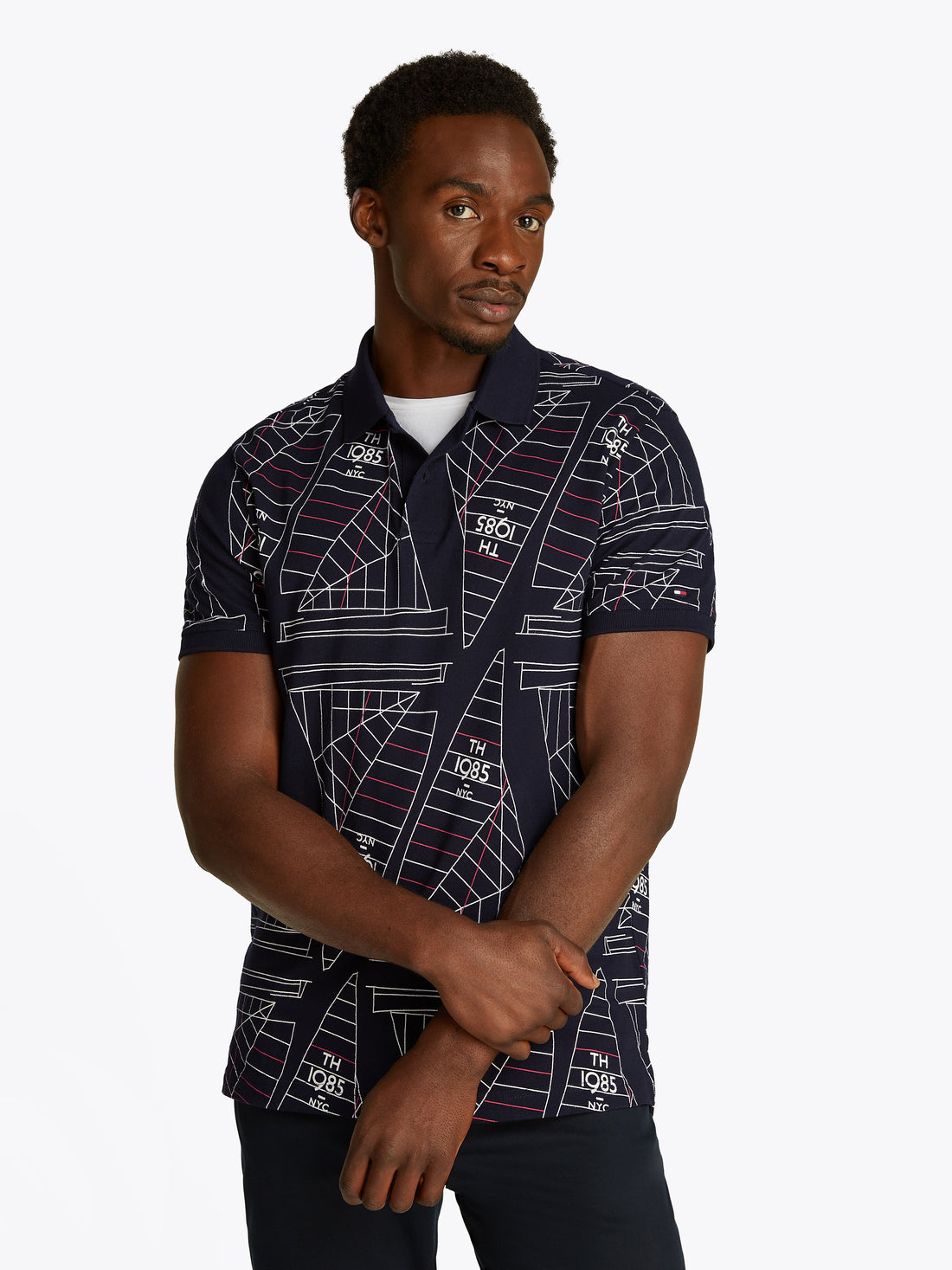 The Ur Desert Sky Baumwoll-T-Shirt für Herren in Blau