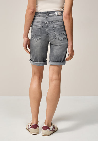 CECIL Damen Denim-Hose Scarlett Mid Waist Slim Legs mid grey used wash