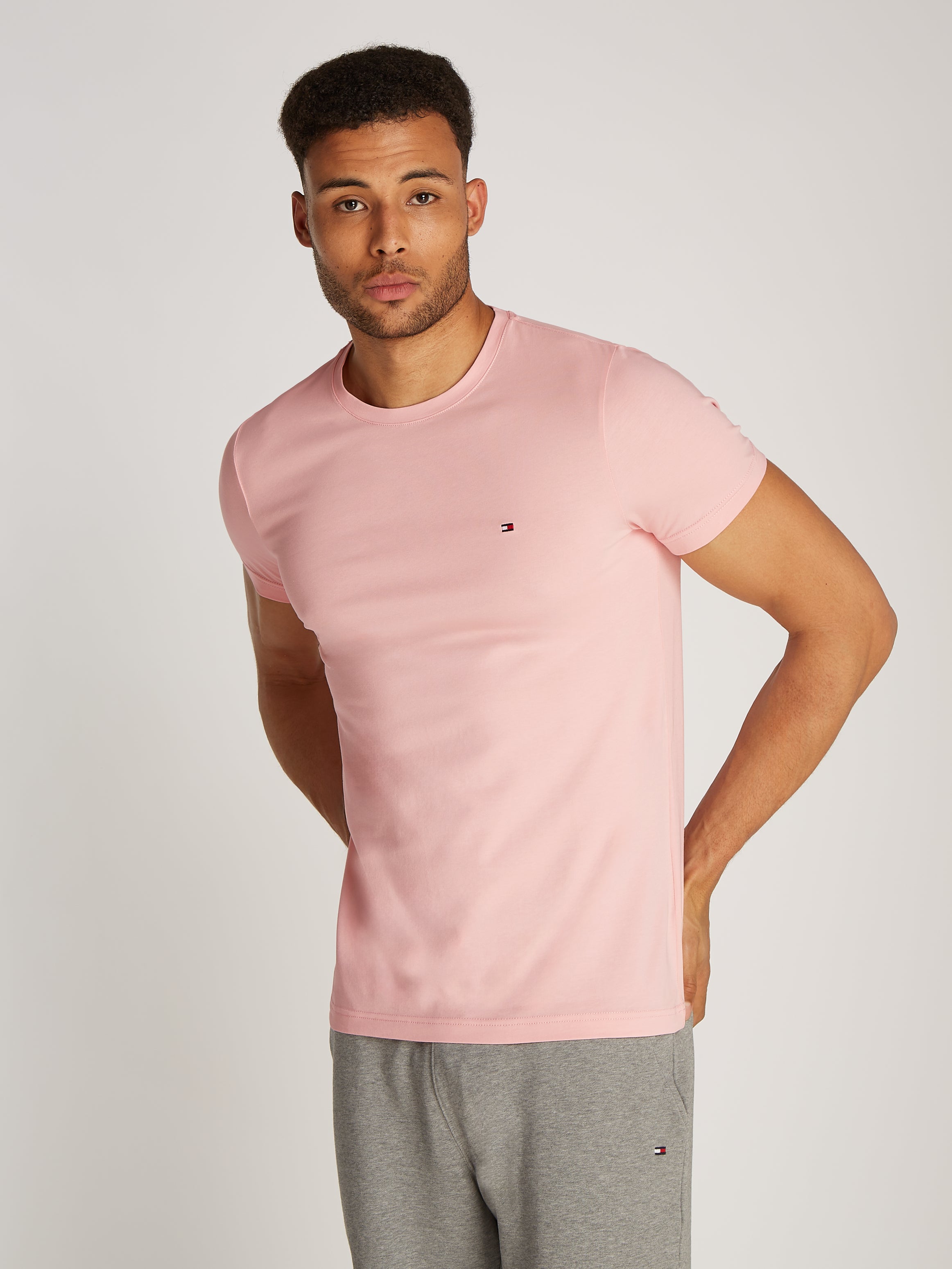 Theur Basic T-Shirt Herren Baumwolle Elasthan Stretch