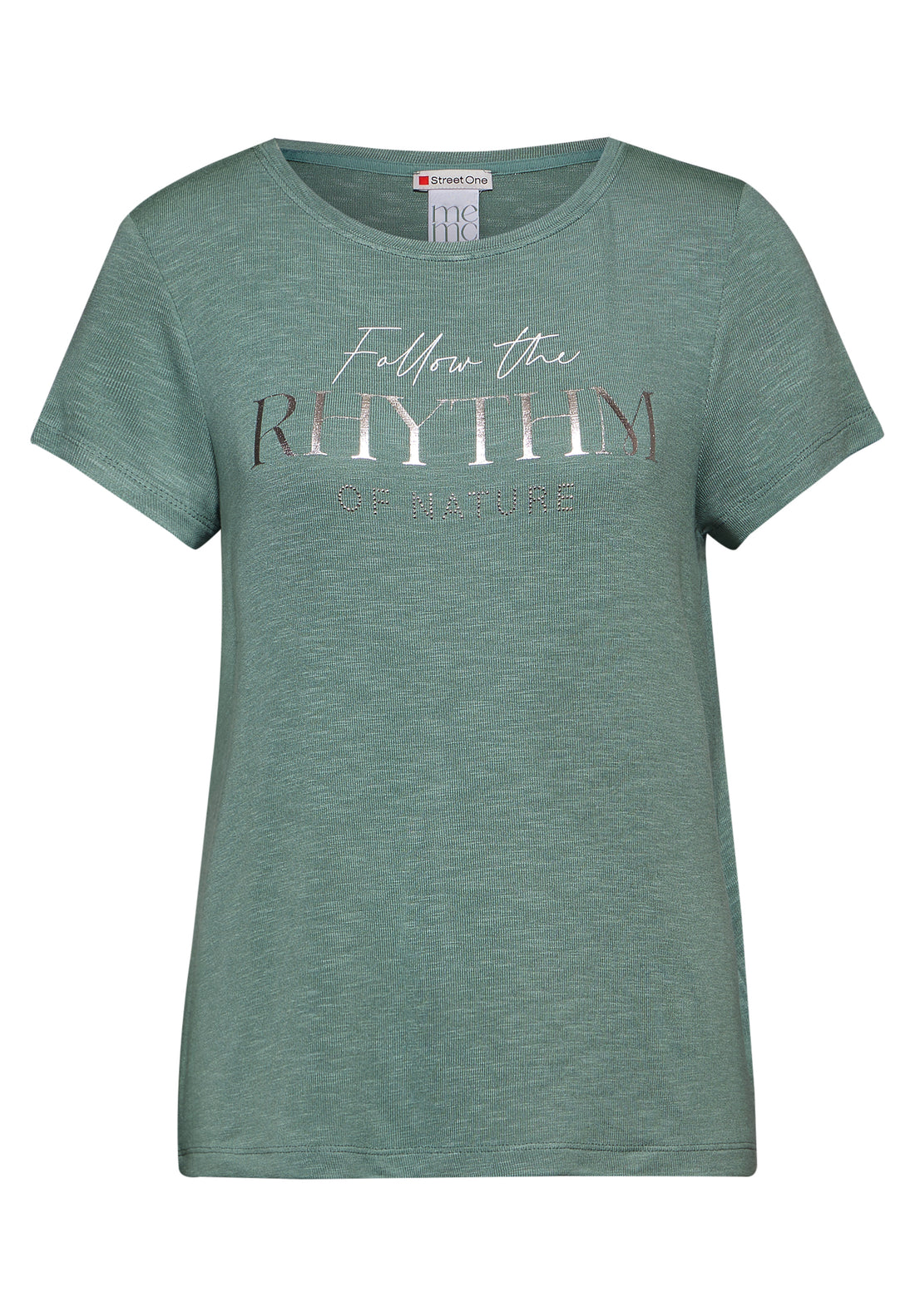 Street One Leichtes Sommershirt Damen - Sommerliches Kurzarmshirt in schimmerndem Design