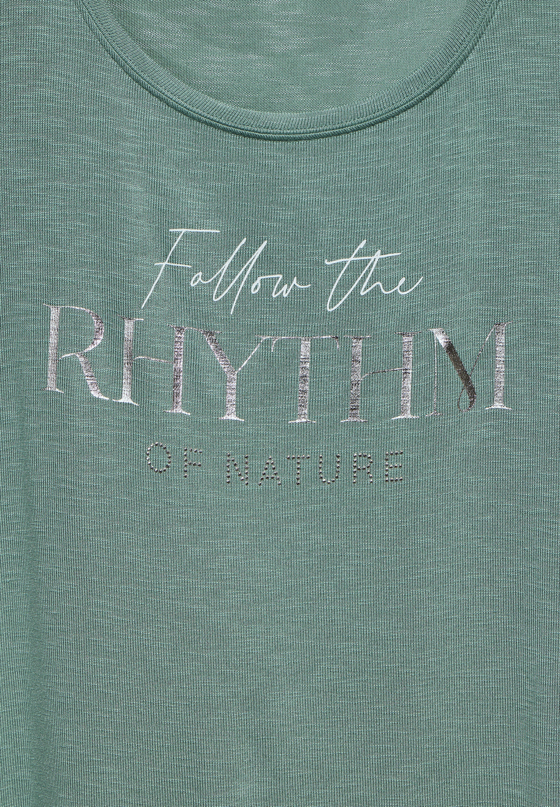 Street One Leichtes Sommershirt Damen - Sommerliches Kurzarmshirt in schimmerndem Design