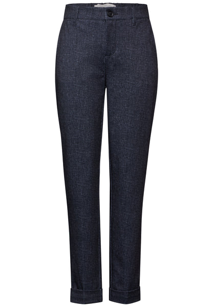 Street One Chino Damen Casual Fit High Waist Slim Legs Stretch