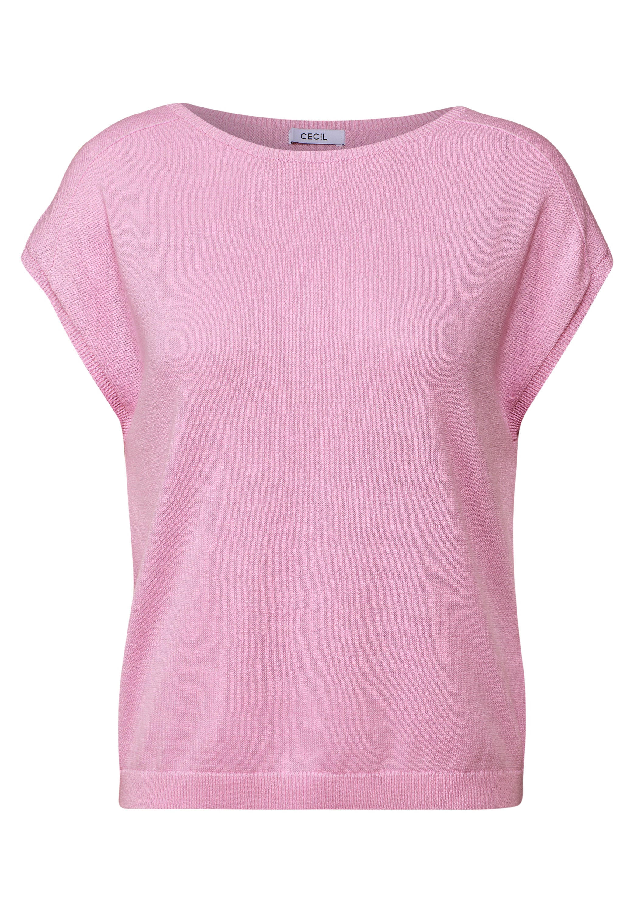 CECIL ärmelloser Pullover Damen Leinen-Look Blau
