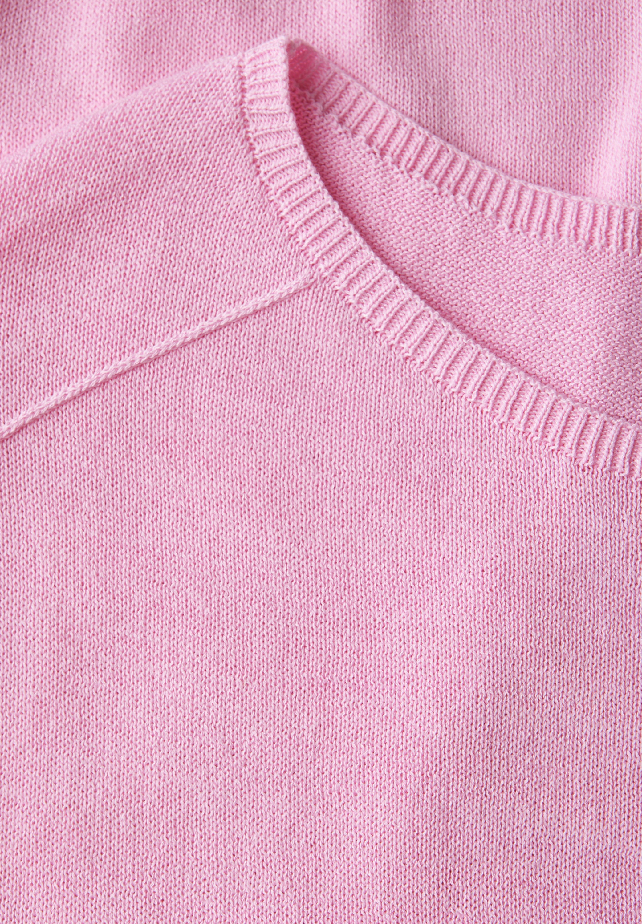 CECIL ärmelloser Pullover Damen Leinen-Look Blau