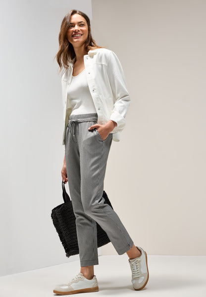CECIL Seersucker Hose Damen Bequemer Casual Fit