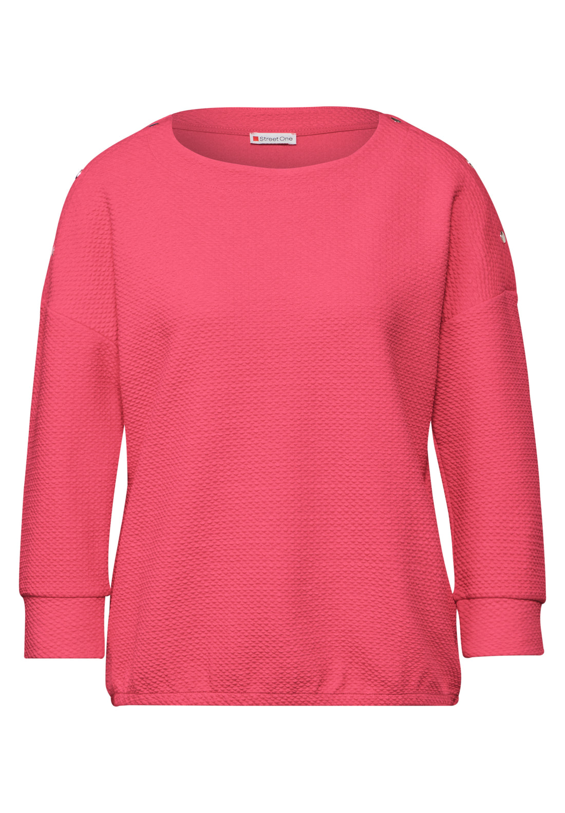 Street One Strukturshirt mit Knöpfen Damen Stilvolles Basic
