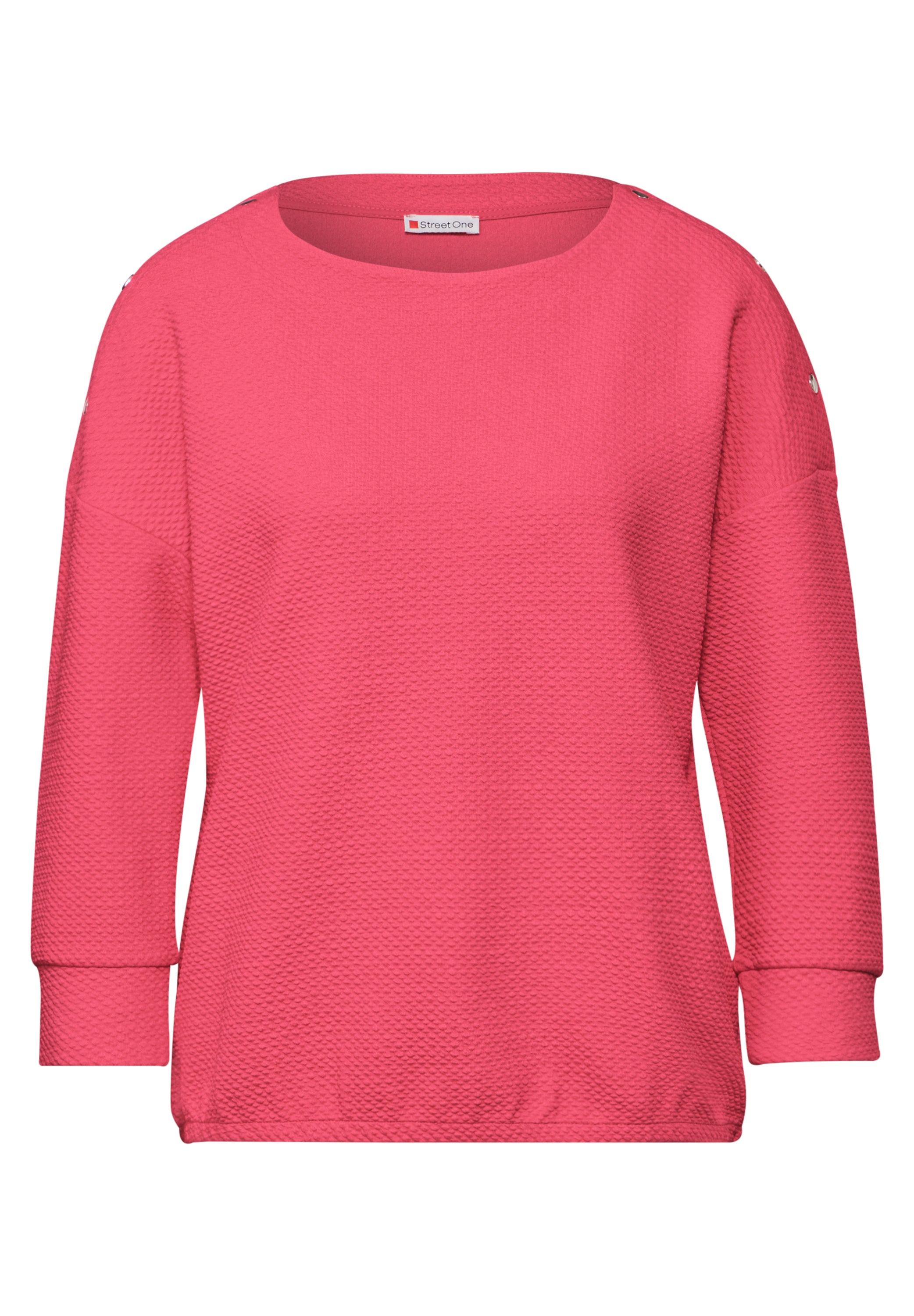 Street One Strukturshirt mit Knöpfen Damen Stilvolles Basic
