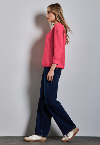 Street One Strukturshirt mit Knöpfen Damen Stilvolles Basic