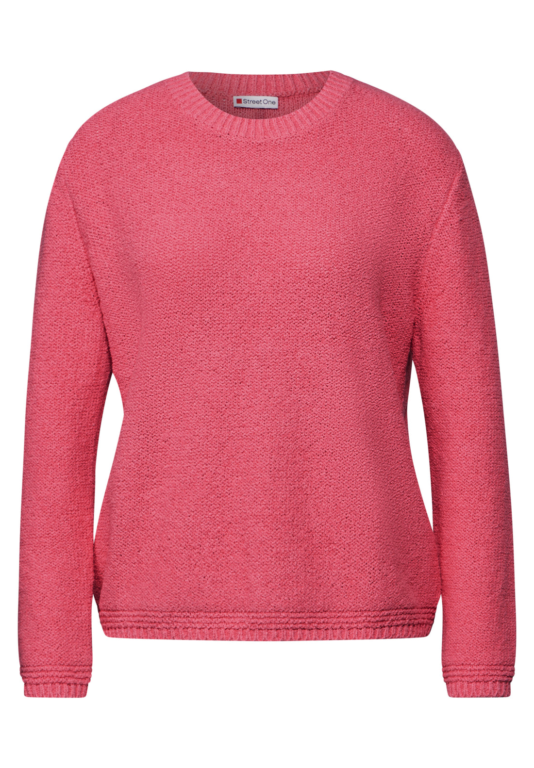 Street One Strickpullover Damen Gemütliches Basic Rundhalsausschnitt Baumwollmix