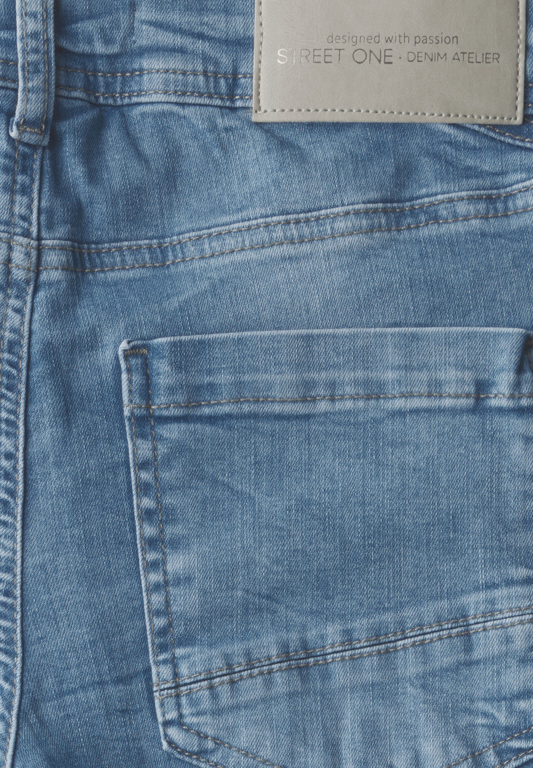 Street One Jane Jeans Damen Destroyed Slim Fit Mid Waist Stretch Denimhose