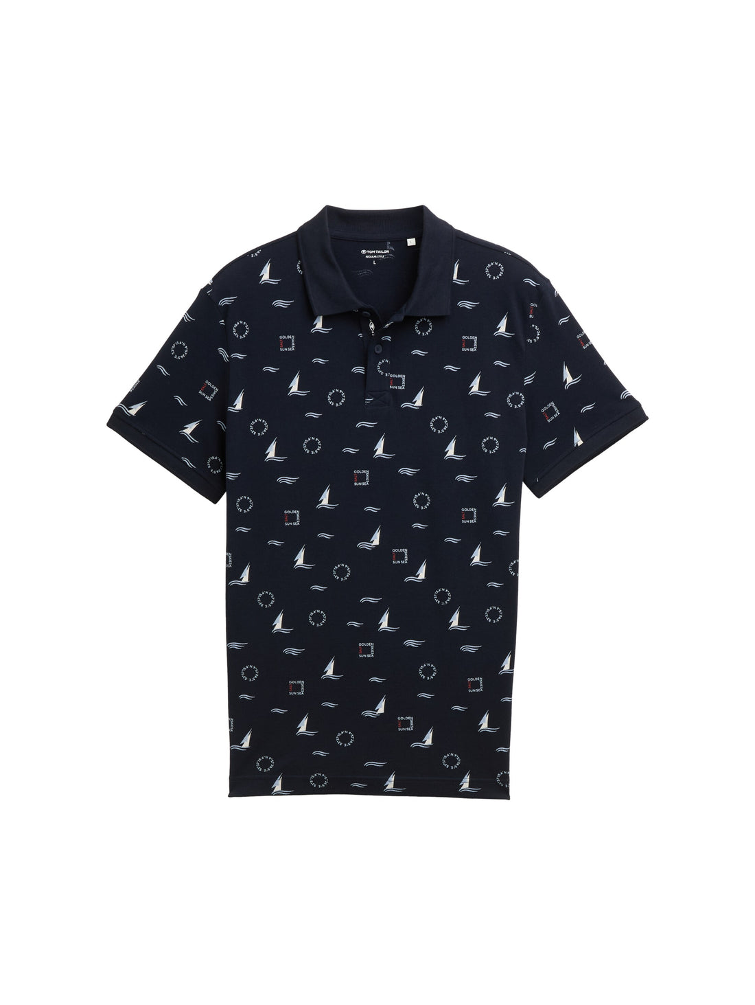 Tom Tailor Denim Polohemd für Herren mit Logo-Label und Rippbund