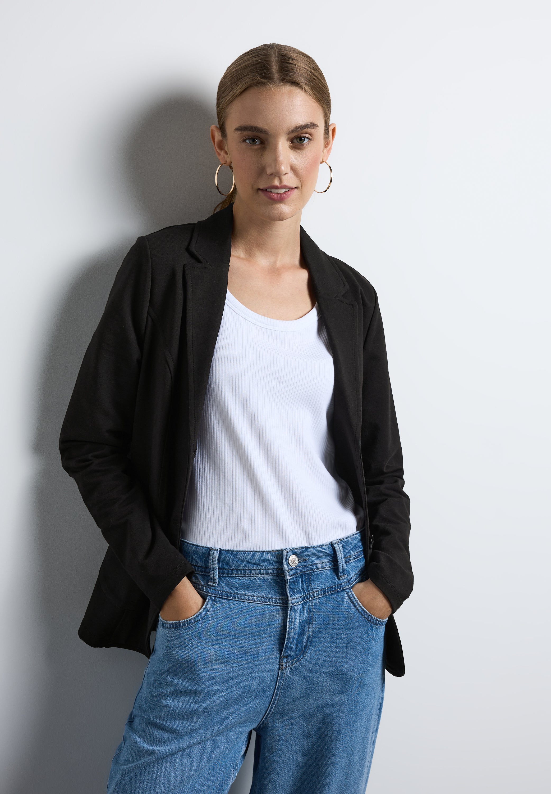 Street One Damen Basic Blazer Reverskragen