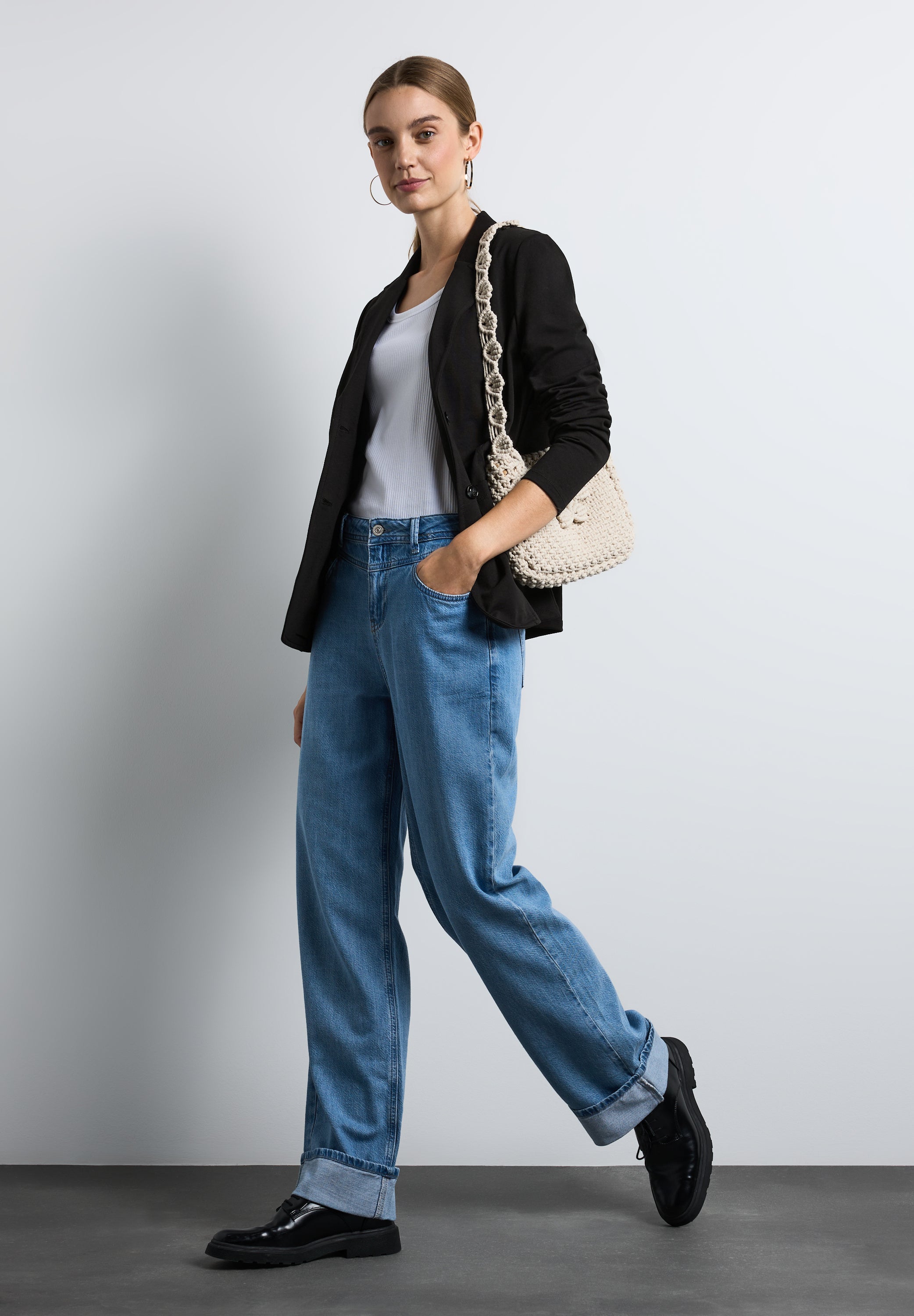 Street One Damen Basic Blazer Reverskragen