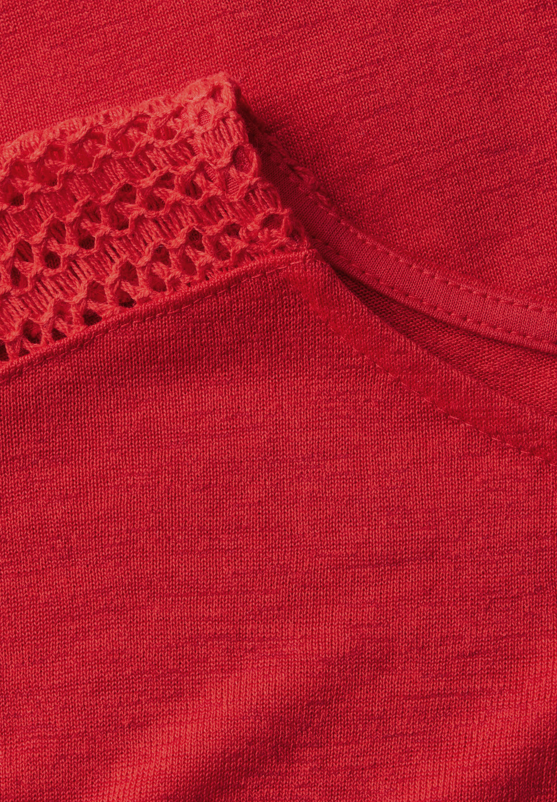 Street One Leinen-Look Shirt Damen mit Spitzendetails