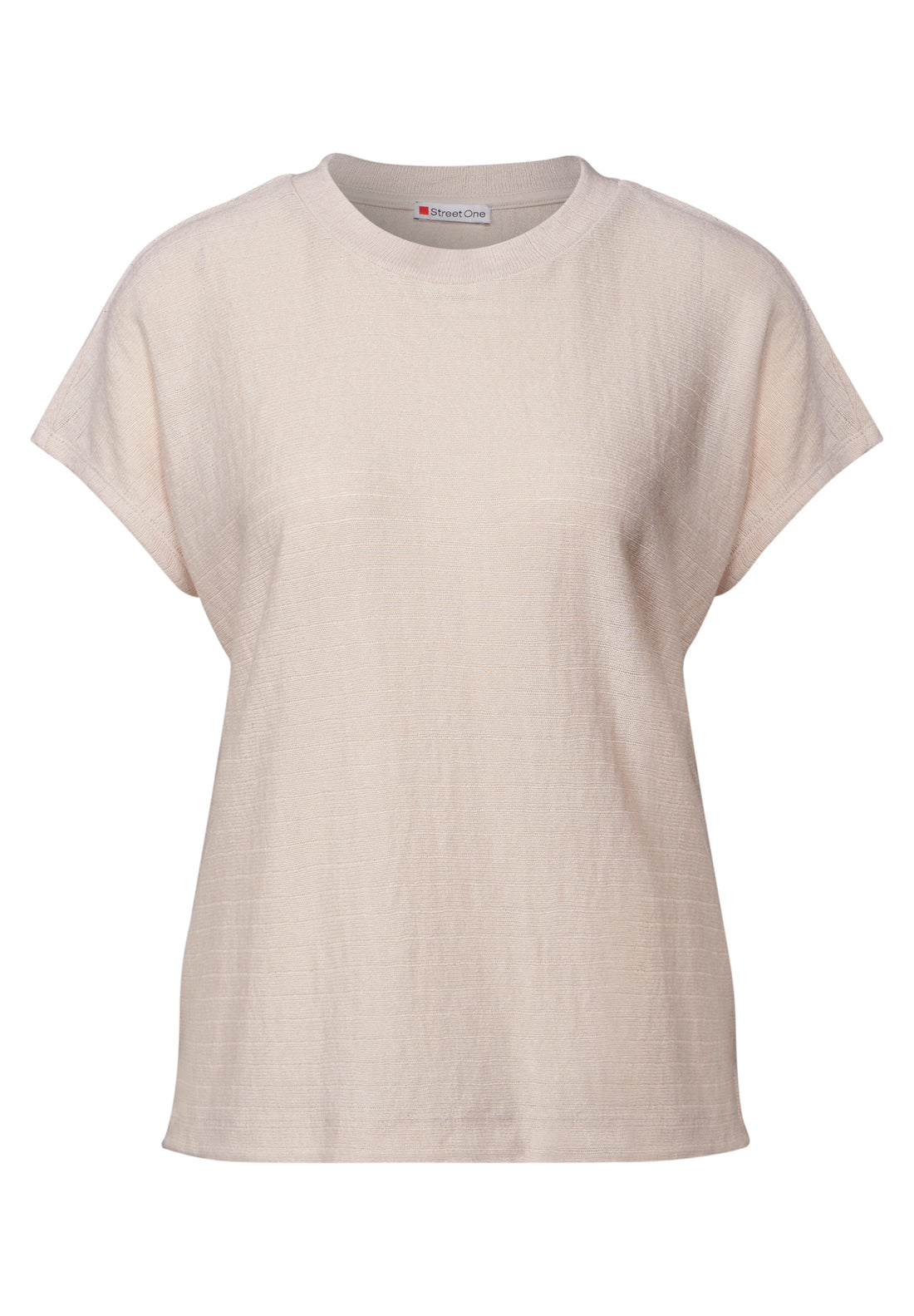 Street One Damen-Shirt mit Strukturstreifen und lässiger Silhouette
