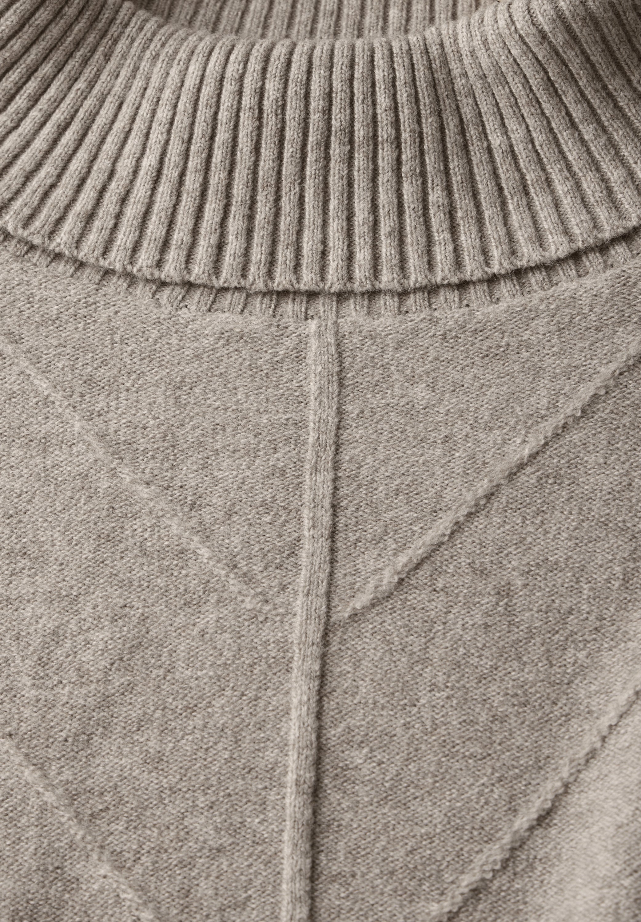 Street One Strickpullover Damen Rollkragen Langarm Strukturmuster