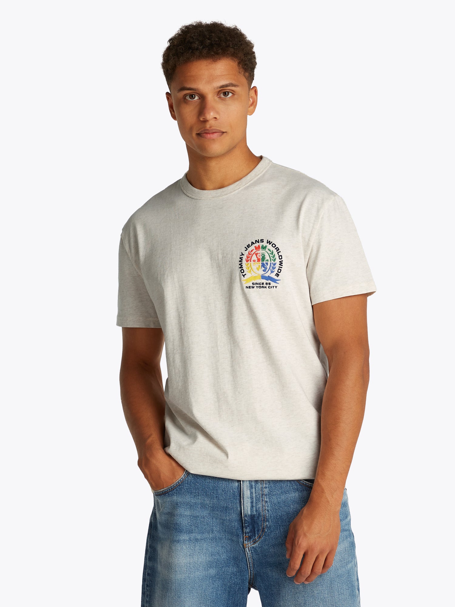 Theur Basic T-Shirt Herren Beige