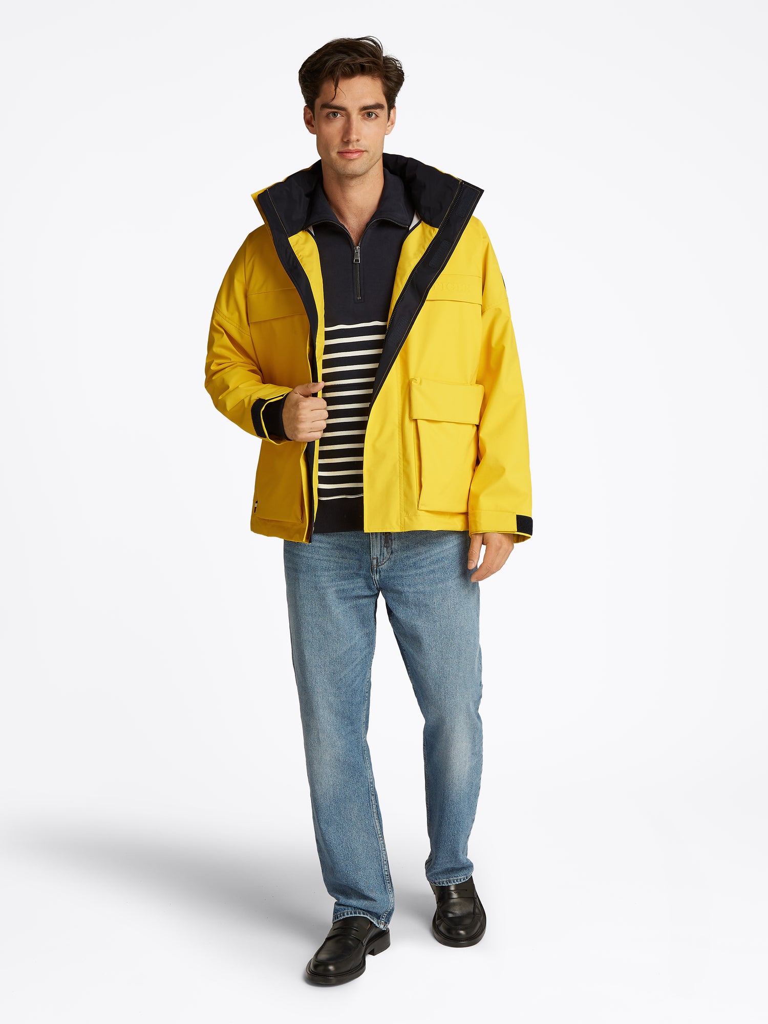 Theur Nylon Windbreaker Jacke Herren Gelb